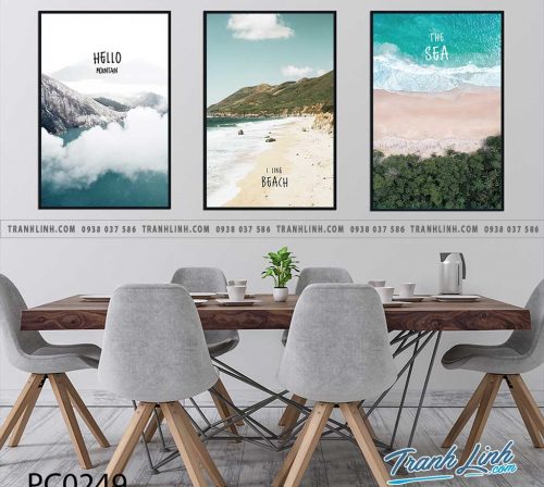 Bo tranh Canvas treo tuong trang tri phong khach phong canh PC0249