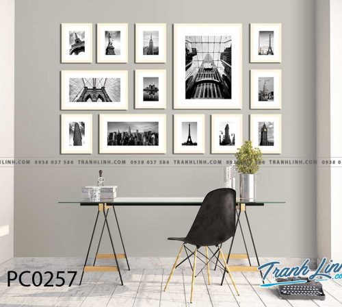 Bo tranh Canvas treo tuong trang tri phong khach phong canh PC0257