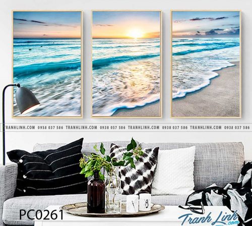 Bo tranh Canvas treo tuong trang tri phong khach phong canh PC0261
