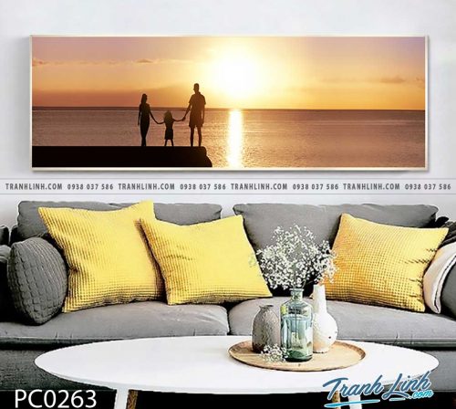 Bo tranh Canvas treo tuong trang tri phong khach phong canh PC0263