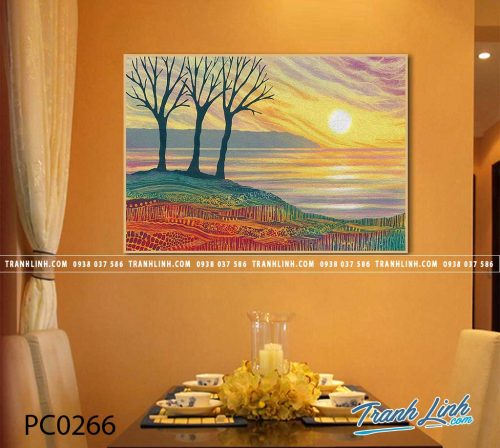 Bo tranh Canvas treo tuong trang tri phong khach phong canh PC0266