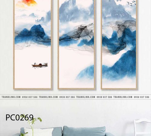 Bo tranh Canvas treo tuong trang tri phong khach phong canh PC0269