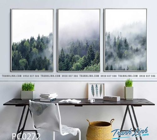 Bo tranh Canvas treo tuong trang tri phong khach phong canh PC0272