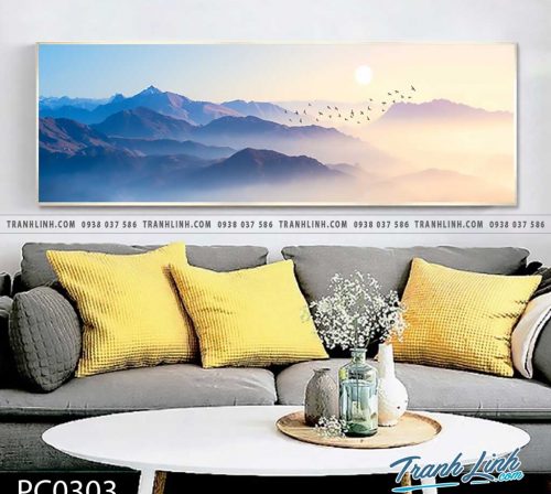 Bo tranh Canvas treo tuong trang tri phong khach phong canh PC0303