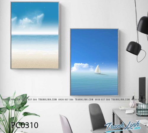 Bo tranh Canvas treo tuong trang tri phong khach phong canh PC0310