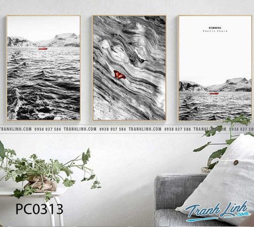 Bo tranh Canvas treo tuong trang tri phong khach phong canh PC0313