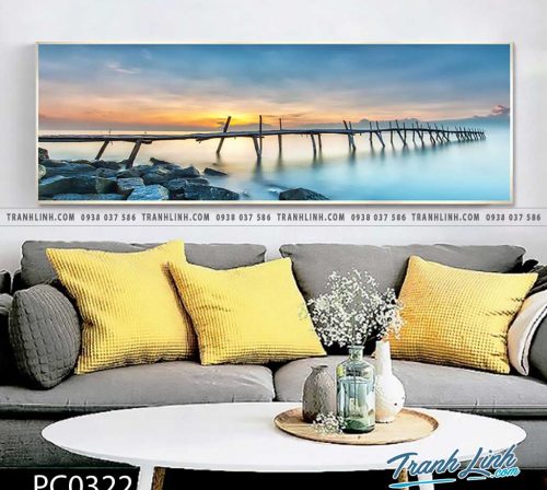 Bo tranh Canvas treo tuong trang tri phong khach phong canh PC0322
