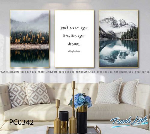 Bo tranh Canvas treo tuong trang tri phong khach phong canh PC0342