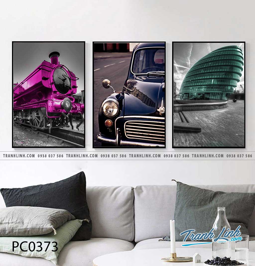 Bo tranh Canvas treo tuong trang tri phong khach phong canh PC0373