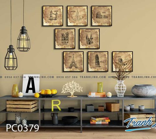 Bo tranh Canvas treo tuong trang tri phong khach phong canh PC0379