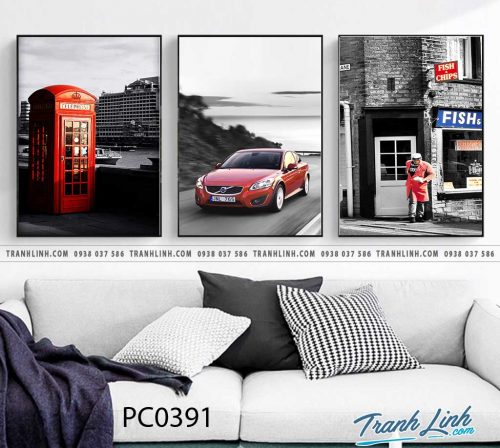 Bo tranh Canvas treo tuong trang tri phong khach phong canh PC0391