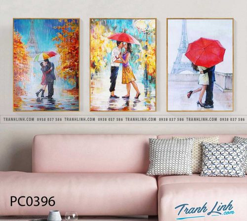 Bo tranh Canvas treo tuong trang tri phong khach phong canh PC0396