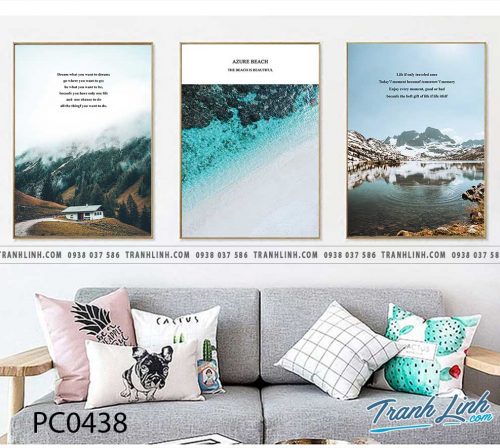 Bo tranh Canvas treo tuong trang tri phong khach phong canh PC0438