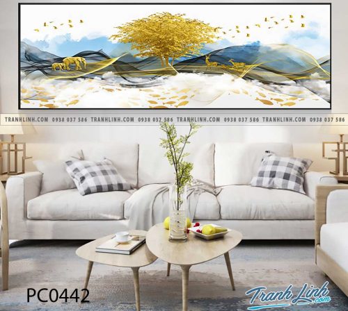 Bo tranh Canvas treo tuong trang tri phong khach phong canh PC0442