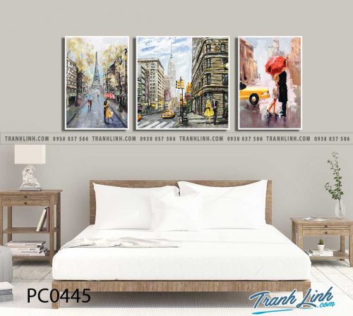 Bo tranh Canvas treo tuong trang tri phong khach phong canh PC0445