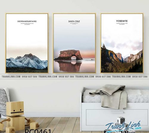 Bo tranh Canvas treo tuong trang tri phong khach phong canh PC0461