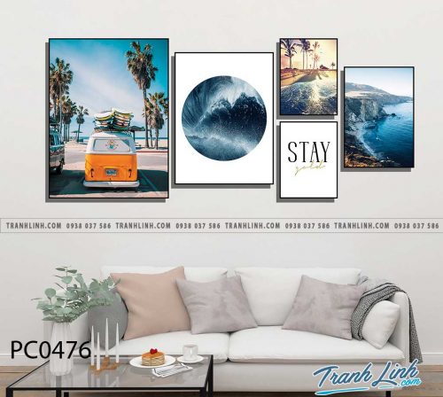 Bo tranh Canvas treo tuong trang tri phong khach phong canh PC0476