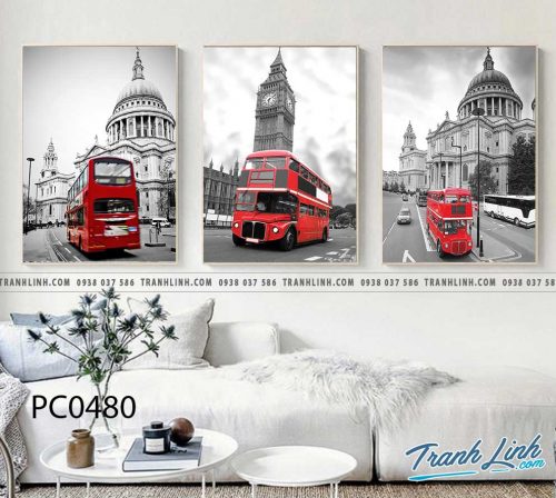 Bo tranh Canvas treo tuong trang tri phong khach phong canh PC0480