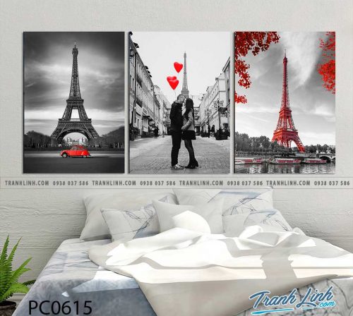 Bo tranh Canvas treo tuong trang tri phong khach phong canh PC0615