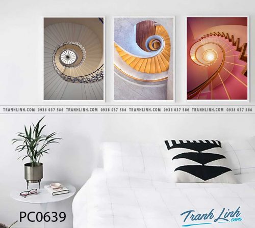 Bo tranh Canvas treo tuong trang tri phong khach phong canh PC0639