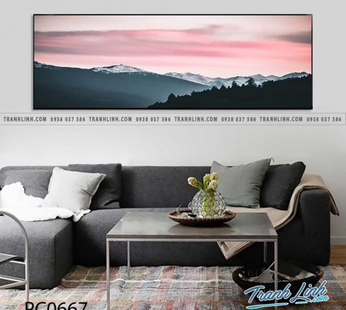 Bo tranh Canvas treo tuong trang tri phong khach phong canh PC0667