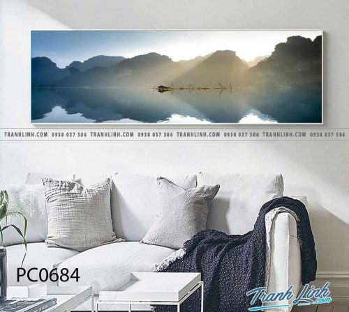 Bo tranh Canvas treo tuong trang tri phong khach phong canh PC0684