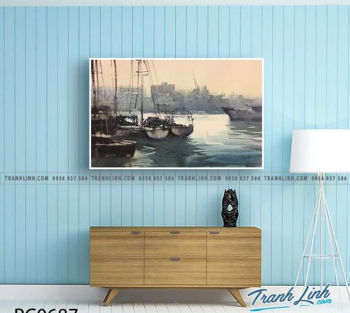 Bo tranh Canvas treo tuong trang tri phong khach phong canh PC0687