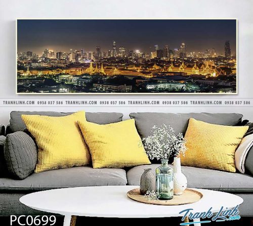 Bo tranh Canvas treo tuong trang tri phong khach phong canh PC0699