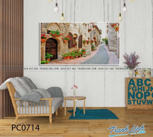 Bo tranh Canvas treo tuong trang tri phong khach phong canh PC0714