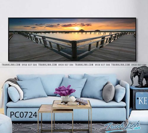 Bo tranh Canvas treo tuong trang tri phong khach phong canh PC0724