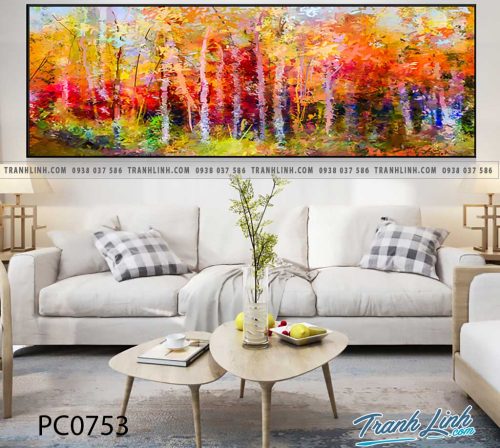 Bo tranh Canvas treo tuong trang tri phong khach phong canh PC0753