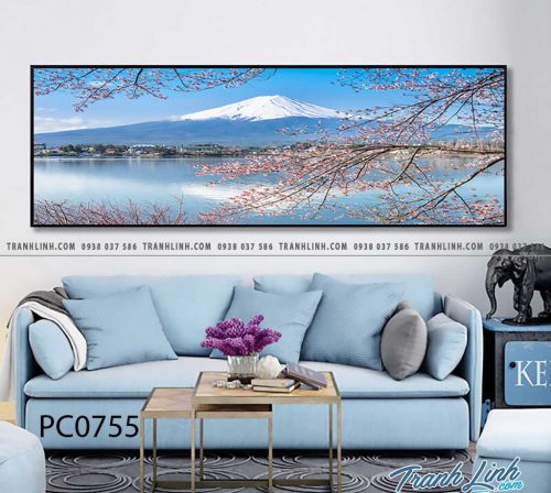 Bo tranh Canvas treo tuong trang tri phong khach phong canh PC0755