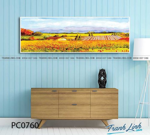 Bo tranh Canvas treo tuong trang tri phong khach phong canh PC0760
