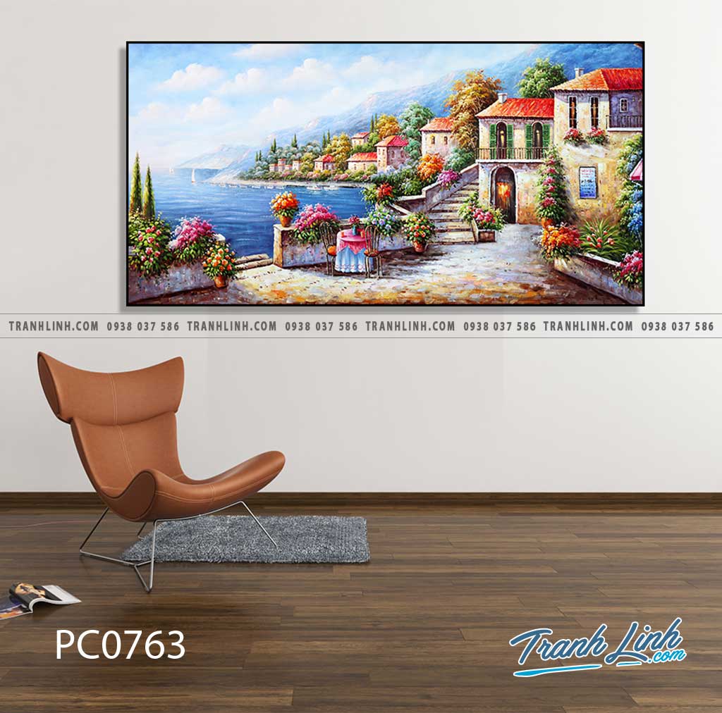 Bo tranh Canvas treo tuong trang tri phong khach phong canh PC0763