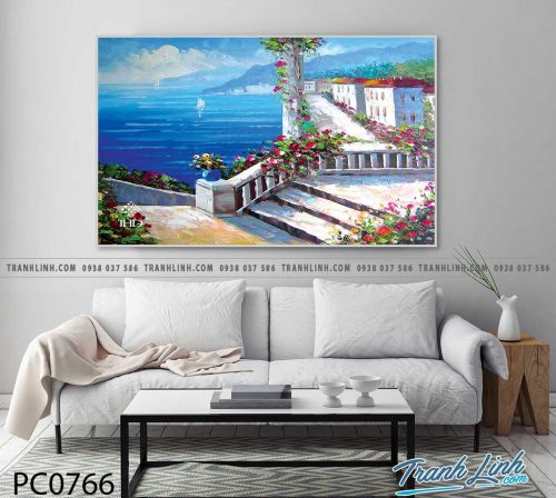 Bo tranh Canvas treo tuong trang tri phong khach phong canh PC0766