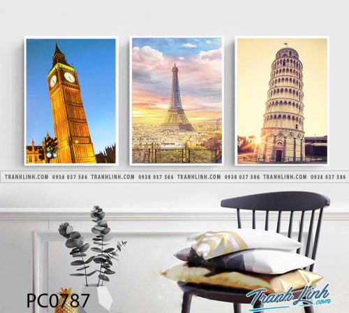 Bo tranh Canvas treo tuong trang tri phong khach phong canh PC0787