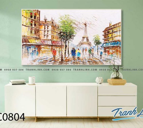 Bo tranh Canvas treo tuong trang tri phong khach phong canh PC0804