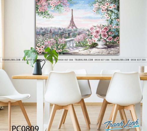 Bo tranh Canvas treo tuong trang tri phong khach phong canh PC0809