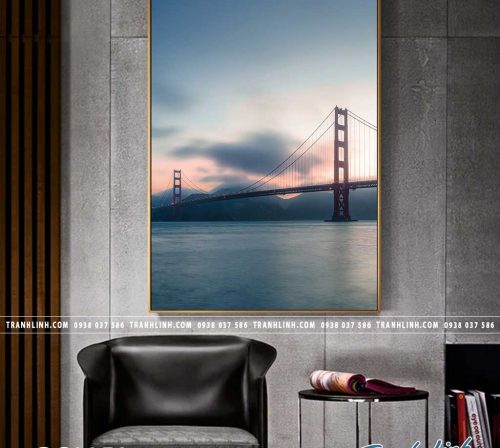 Bo tranh Canvas treo tuong trang tri phong khach phong canh PC0852
