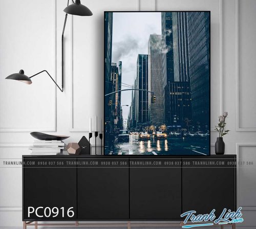 Bo tranh Canvas treo tuong trang tri phong khach phong canh PC0916