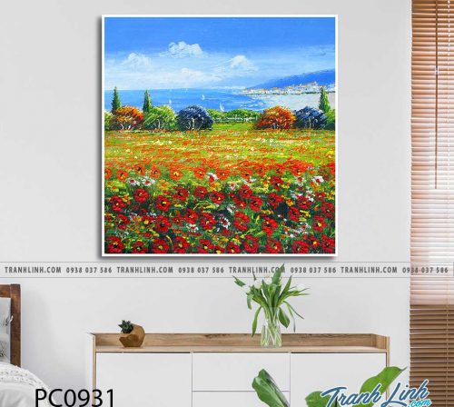 Bo tranh Canvas treo tuong trang tri phong khach phong canh PC0931