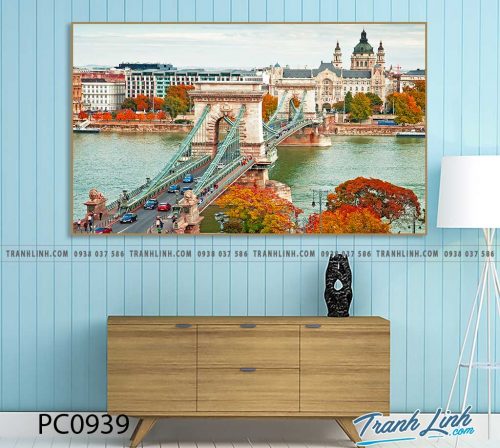 Bo tranh Canvas treo tuong trang tri phong khach phong canh PC0939