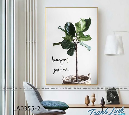 bo tranh canvas la cay nhiet doi trang tri 239