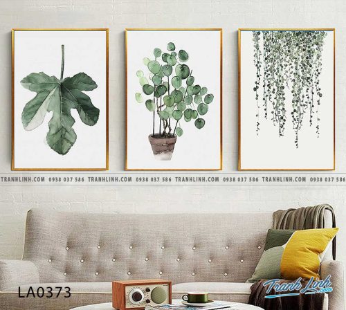 bo tranh canvas la cay nhiet doi trang tri 263
