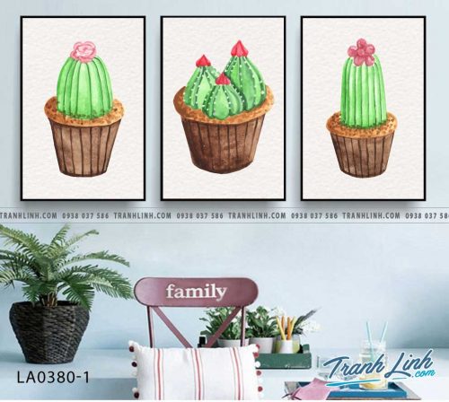 bo tranh canvas la cay nhiet doi trang tri 272