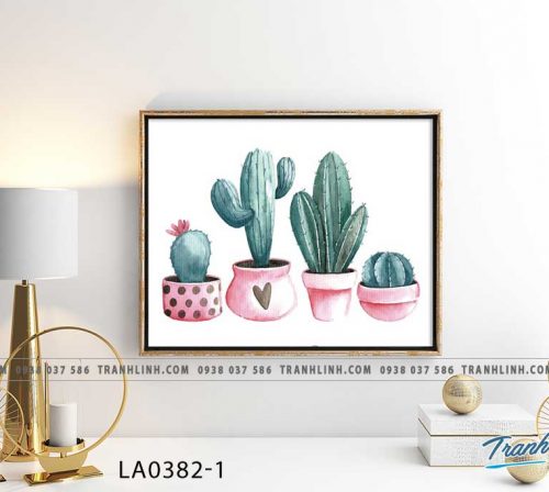 bo tranh canvas la cay nhiet doi trang tri 275