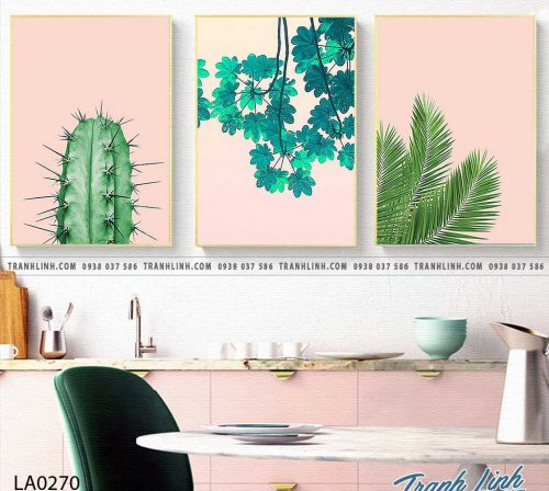 tranh canvas treo tuong trang tri la cay phong an 92