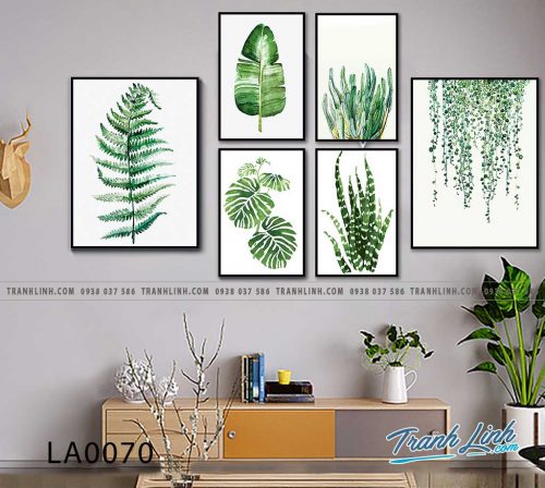 tranh canvas treo tuong trang tri la cay phong khach 80