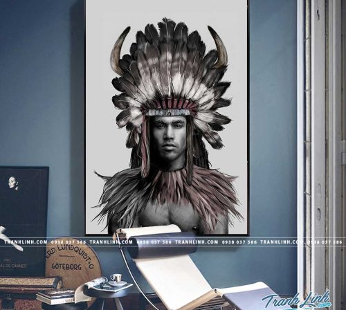 Bo tranh Canvas treo tuong trang tri phong khach co gai CG0064
