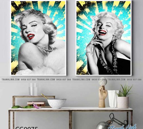 Bo tranh Canvas treo tuong trang tri phong khach co gai CG0075
